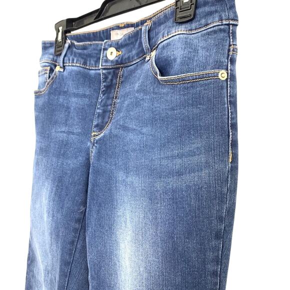 Chicos So Slimming Womens Distressed Blue Zip Fly Skinny Mid Rise Jeans 0 / 4 - Picture 10 of 16